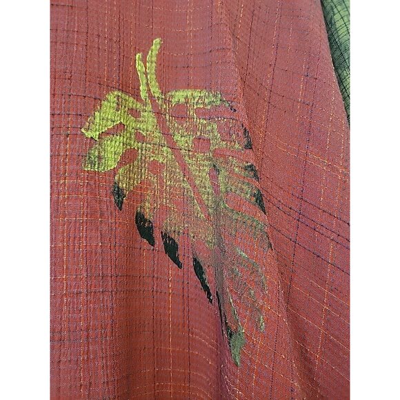 JG's MAD LAB Art to Wear Button-front Tunic Jacket Appliqué Flower 3X Multicolor - Picture 5 of 15